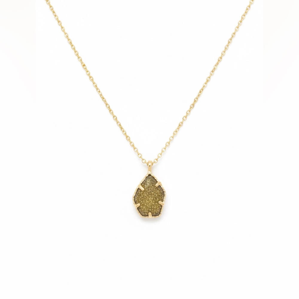 Kendra Scott Kalani Iridescent Drusy Gold Necklace